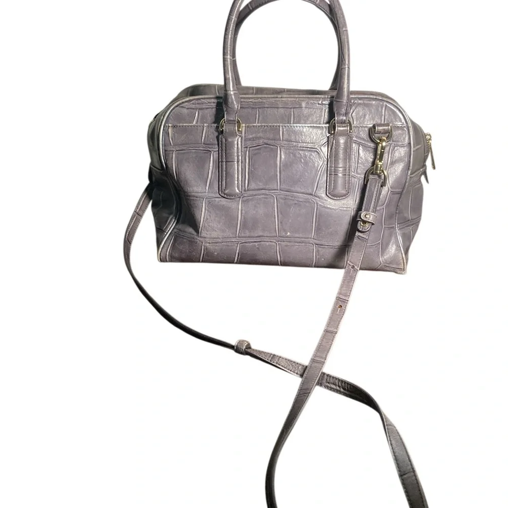 BRAHMIN MARISSA Elegant Gray Leather Handbag - Picture 2 of 14
